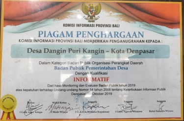 ANUGRAH KETERBUKAAN INFORMASI TAHUN 2019 - DESA INFORMATIF 