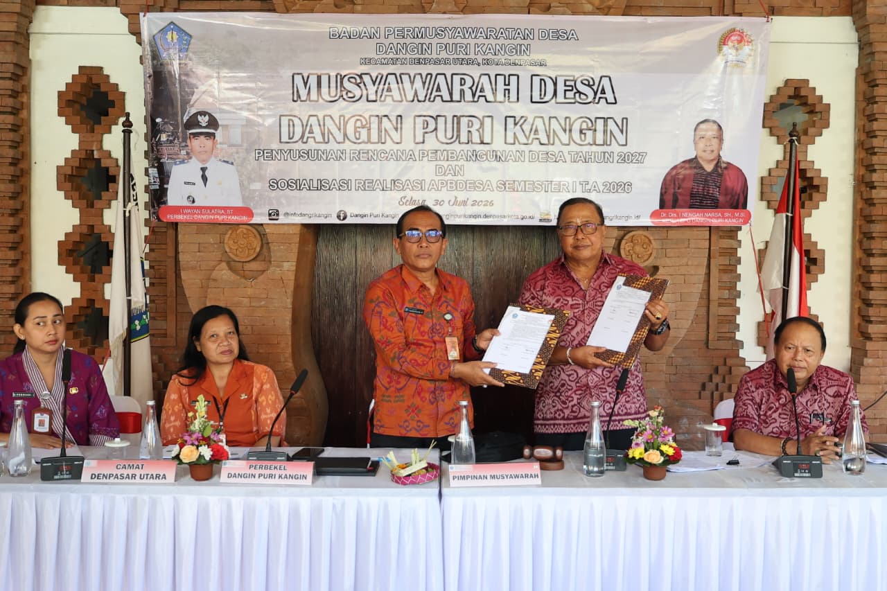MUSYAWARAH DESA DANGIN PURI KANGIN TENTANG PENYUSUNAN RENCANA PEMBANGUNAN DESA TAHUN 2027 DAN SOSIALISASI APBDESA SEMESTER I TAHUN 2026