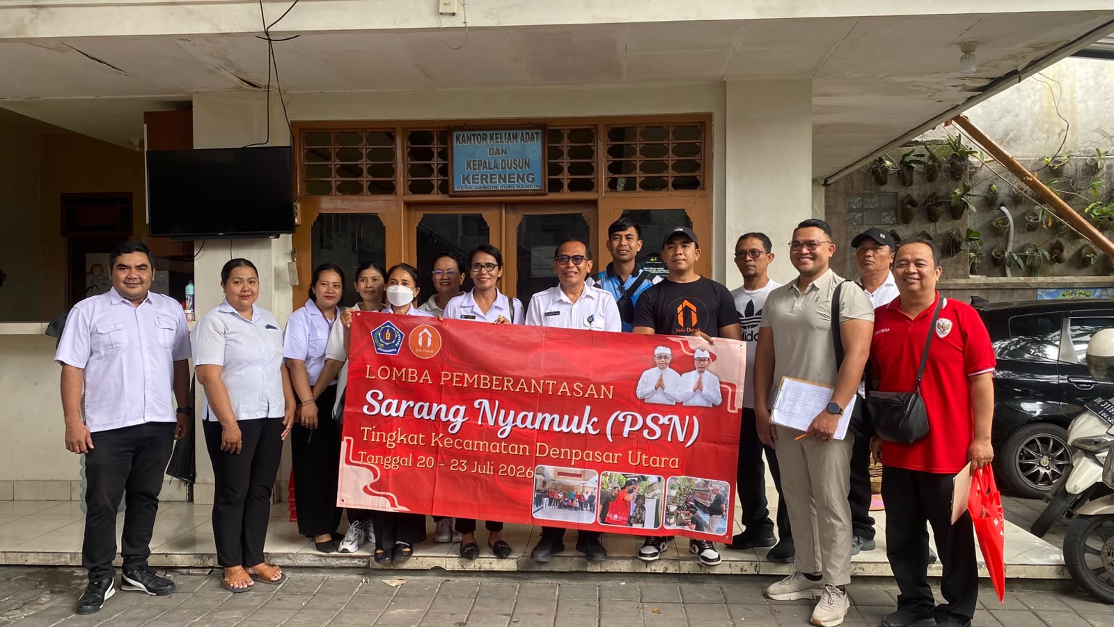PENILAIAN LOMBA PSN ( PEMBERANTASAN SARANG NYAMUK ) DI TINGKAT DESA OLEH TIM KECAMATAN DENPASAR UTARA
